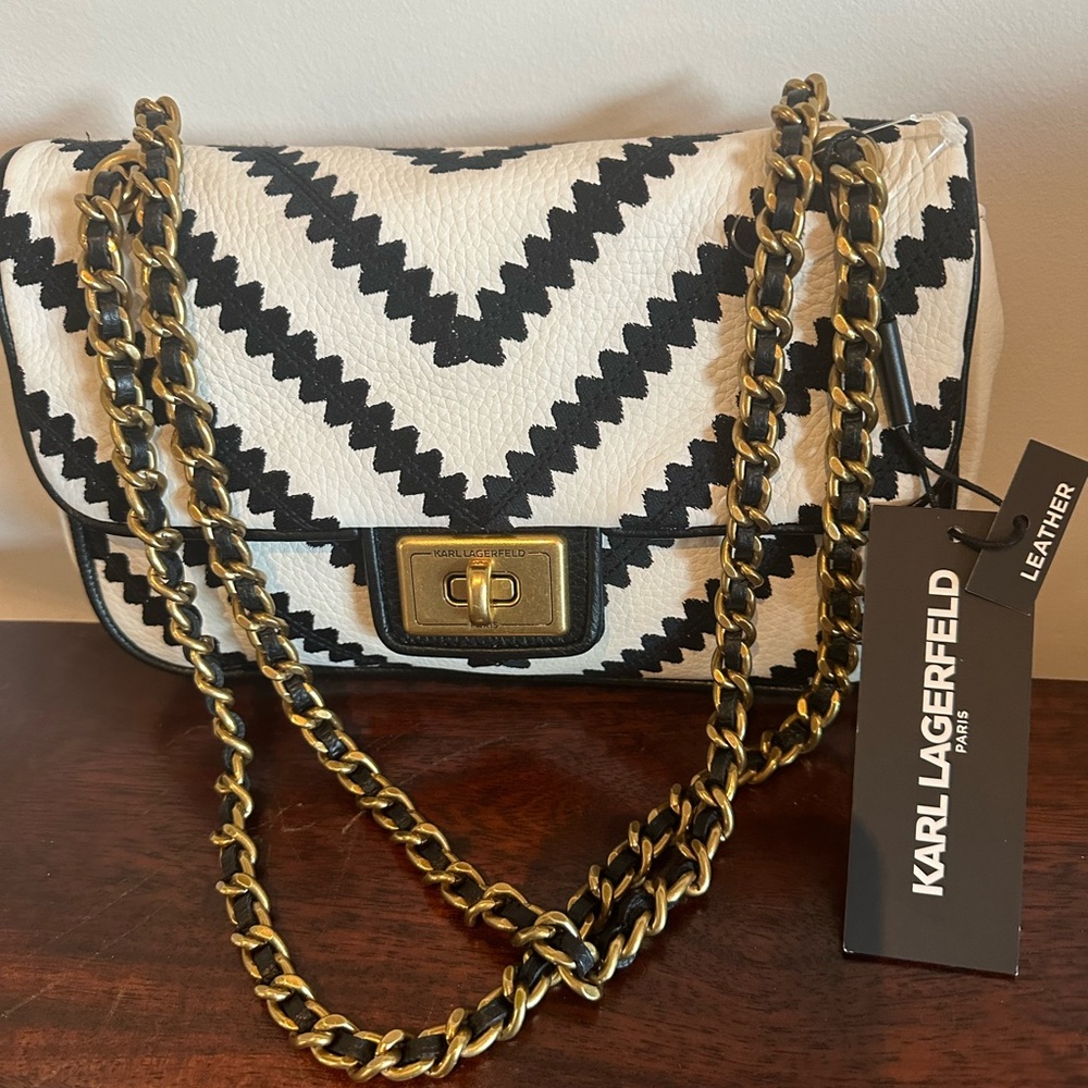 Karl Lagerfeld chain leather bag